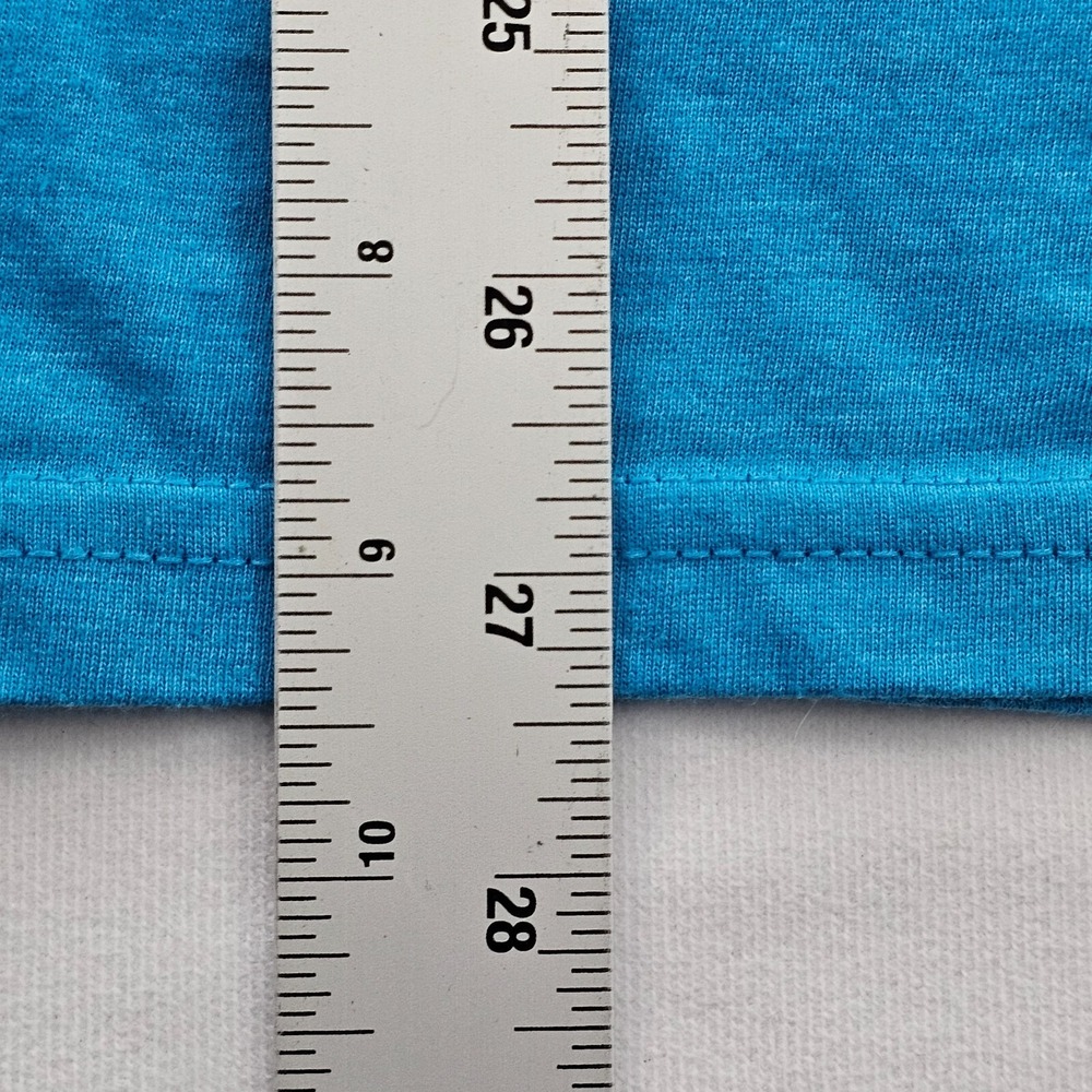 Lake Worth Beach Surfing Skeleton Blue Short Sleeve Cotton Blend T-Shirt Men's M - Picture 8 of 8